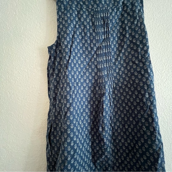 NWT Faherty Isha Dress in Blue Gobi Floral Print Linen Blend Small - Picture 6 of 8